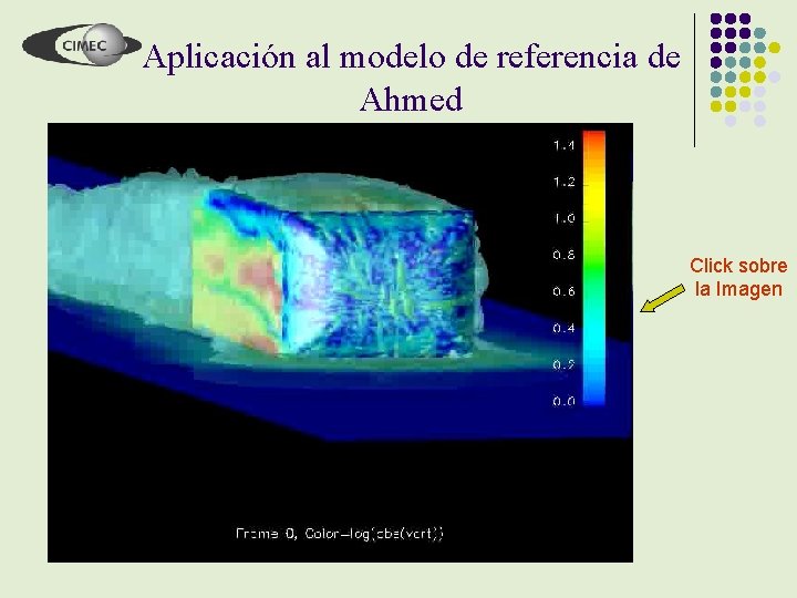 Aplicación al modelo de referencia de Ahmed Click sobre la Imagen 