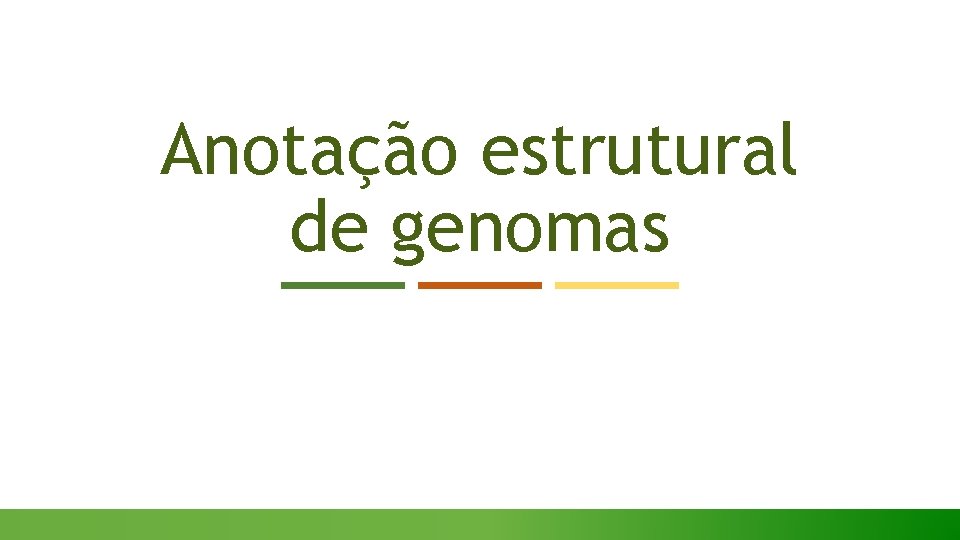 Anotação estrutural de genomas 