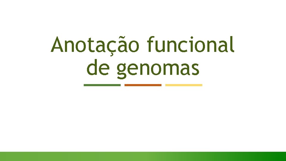 Anotação funcional de genomas 