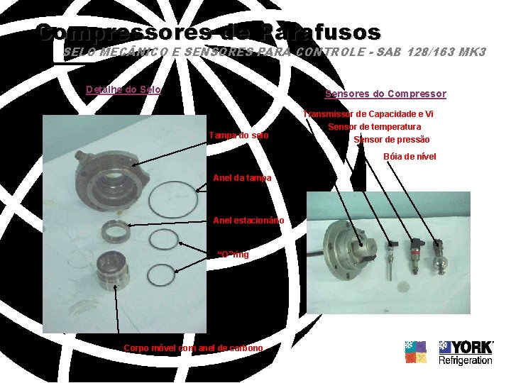 Compressores de Parafusos SELO MEC NICO E SENSORES PARA CONTROLE - SAB 128/163 MK