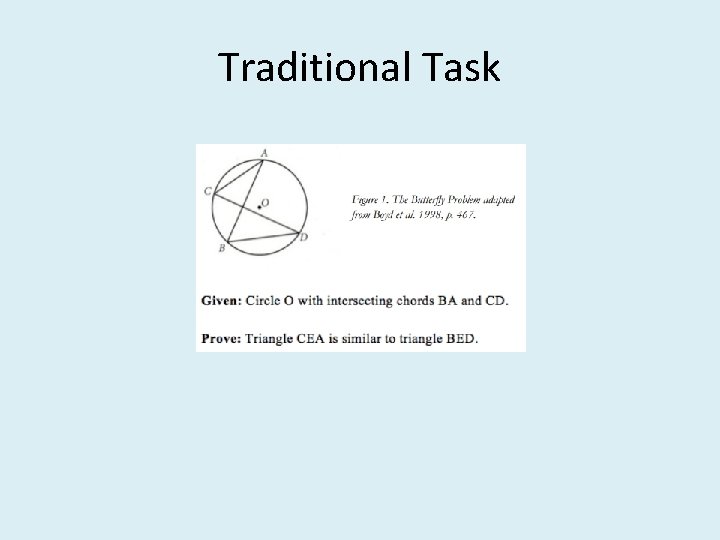 Traditional Task 