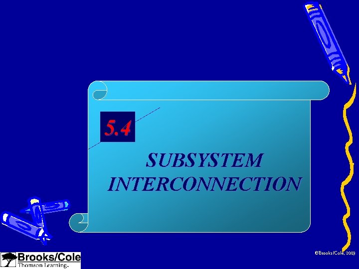 5. 4 SUBSYSTEM INTERCONNECTION ©Brooks/Cole, 2003 