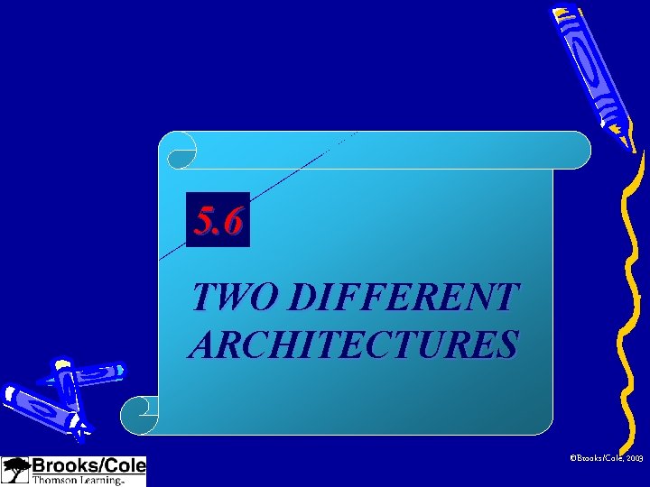 5. 6 TWO DIFFERENT ARCHITECTURES ©Brooks/Cole, 2003 