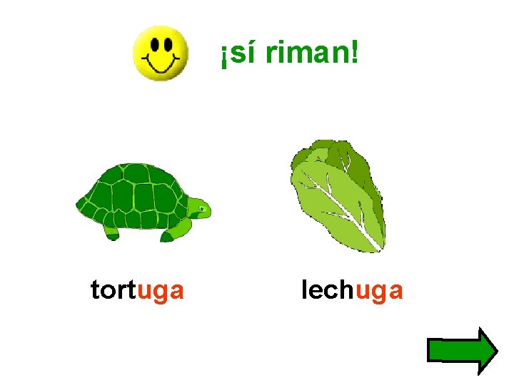 ¡sí riman! tortuga lechuga 