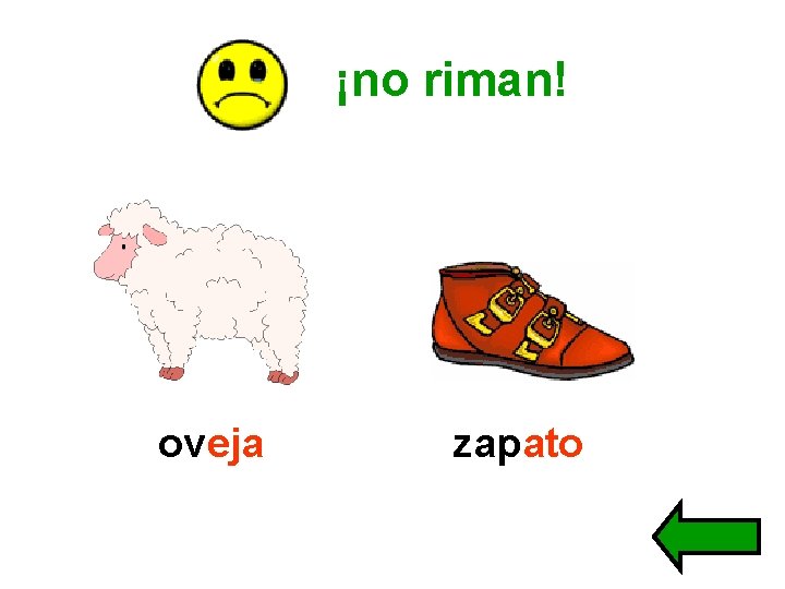 ¡no riman! oveja zapato 