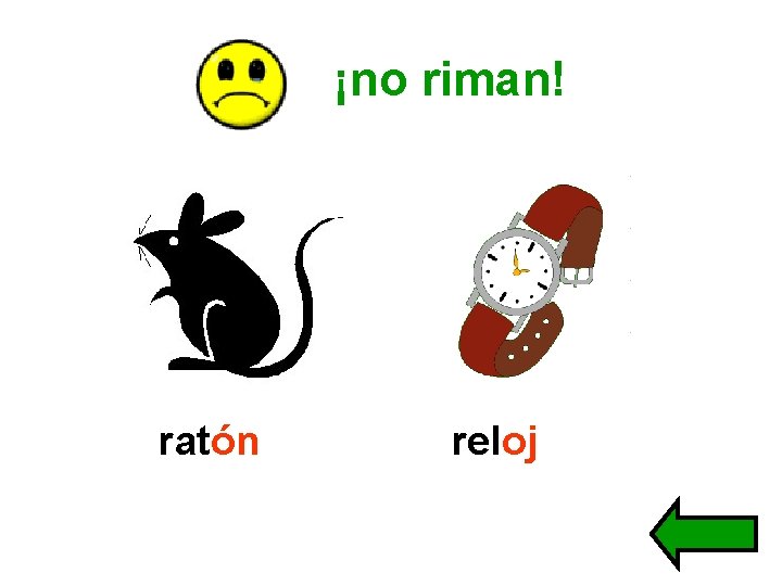 ¡no riman! ratón reloj 