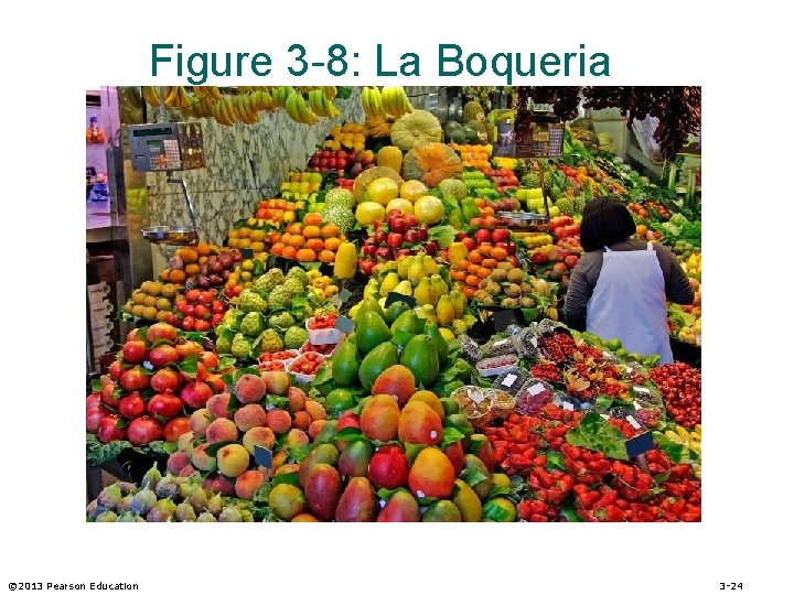 Figure 3 -8: La Boqueria © 2013 Pearson Education 3 -24 