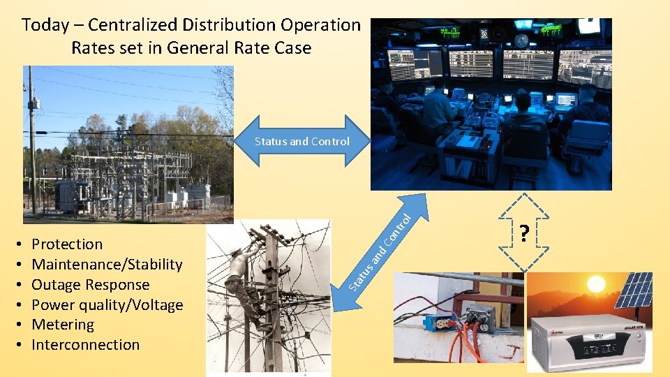 Today – Centralized Distribution Operation Rates set in General Rate Case nd sa Protection