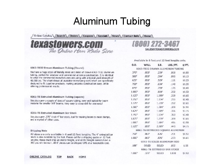 Aluminum Tubing 