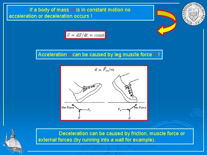 If a body of mass m is in constant motion no acceleration or deceleration
