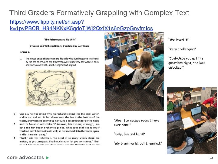 Third Graders Formatively Grappling with Complex Text 24 