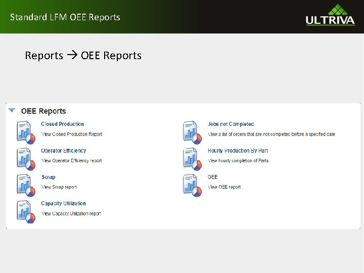 Standard LFM OEE Reports 