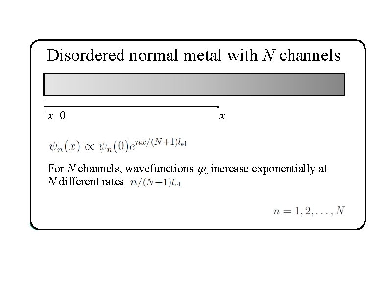 Multichannel Disordered normalwire metalwithdisorder N channels ? x=0 p+ip ? xx For N channels,