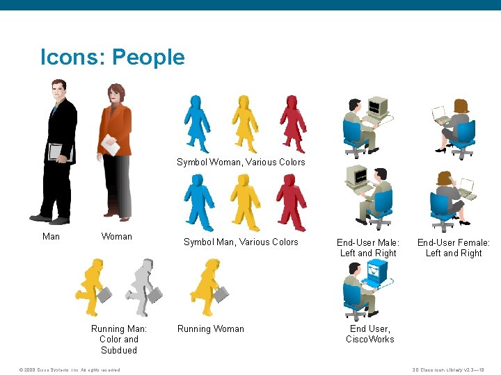 Icons: People Symbol Woman, Various Colors Man Woman Running Man: Color and Subdued © Icons: People Symbol Woman, Various Colors Man Woman Running Man: Color and Subdued ©