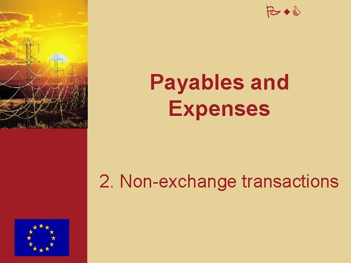 Pw. C Payables and Expenses 2. Non-exchange transactions 