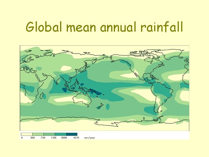 Global mean annual rainfall 