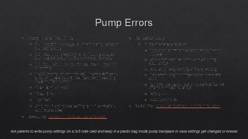 Pump Errors Moog Entera. Lite Infinity No Flow Out= blockage or kink in tubing