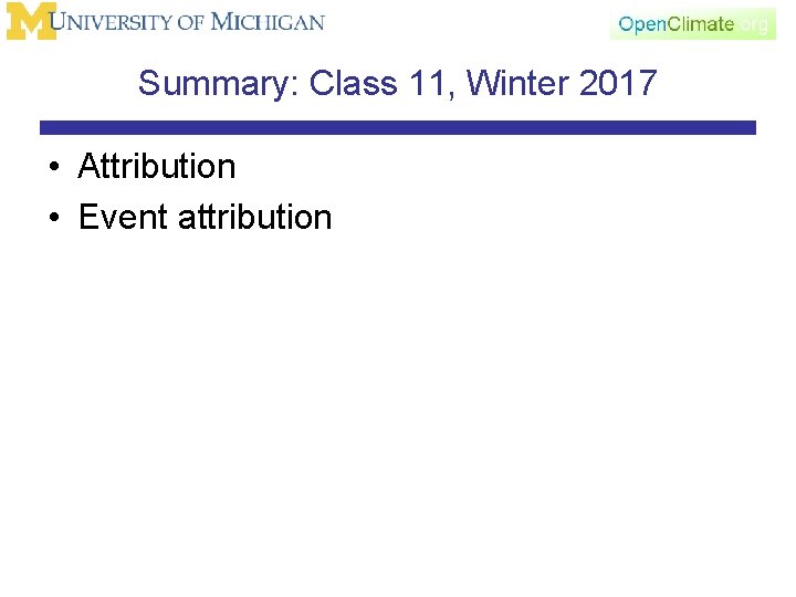 Summary: Class 11, Winter 2017 • Attribution • Event attribution 
