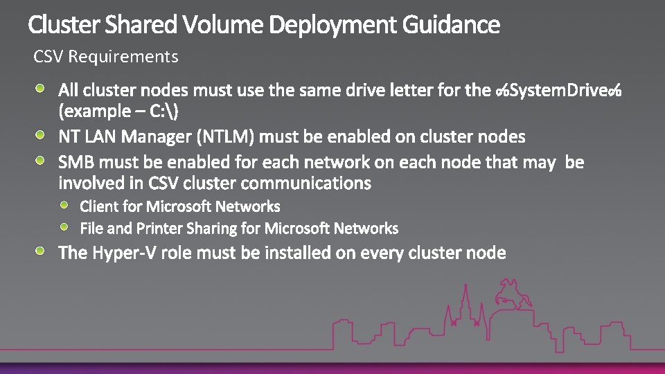 CSV Requirements 