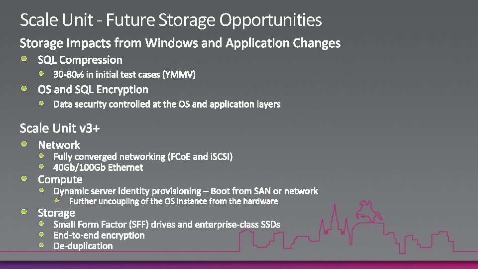 Scale Unit - Future Storage Opportunities 