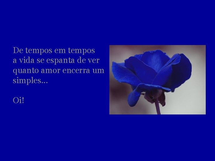De tempos em tempos a vida se espanta de ver quanto amor encerra um