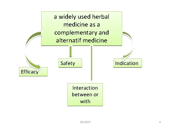 a widely used herbal medicine as a complementary and alternatif medicine Safety Indication Efficacy