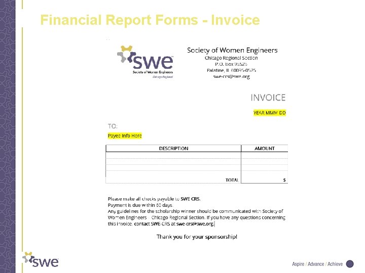 Financial Report Forms - Invoice 