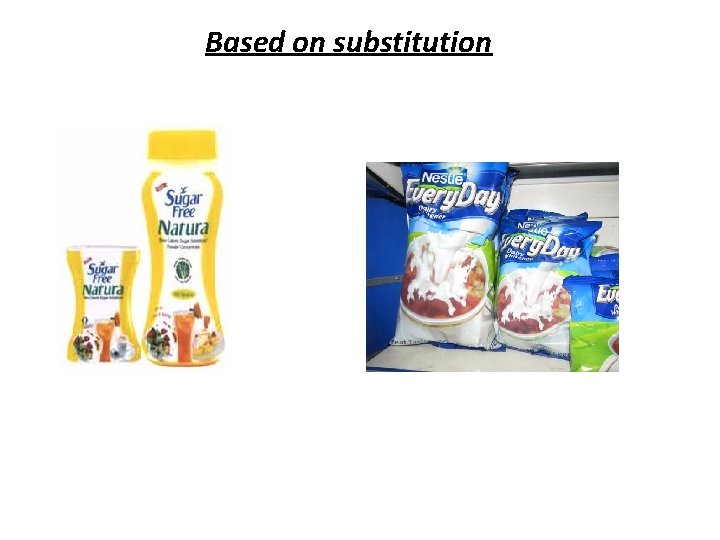 Based on substitution 