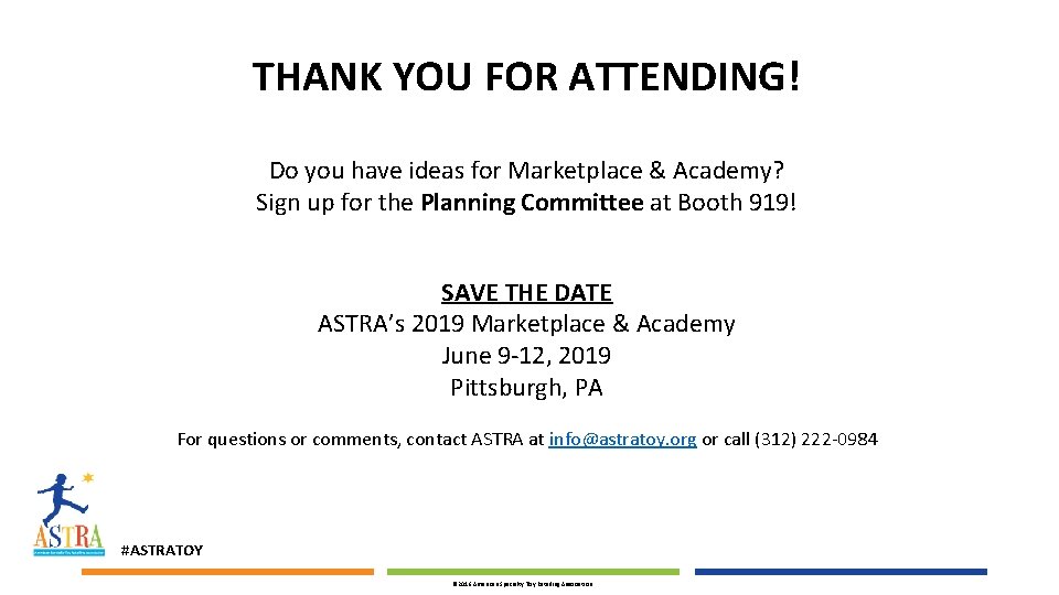 THANK YOU FOR ATTENDING! Do you have ideas for Marketplace & Academy? Sign up