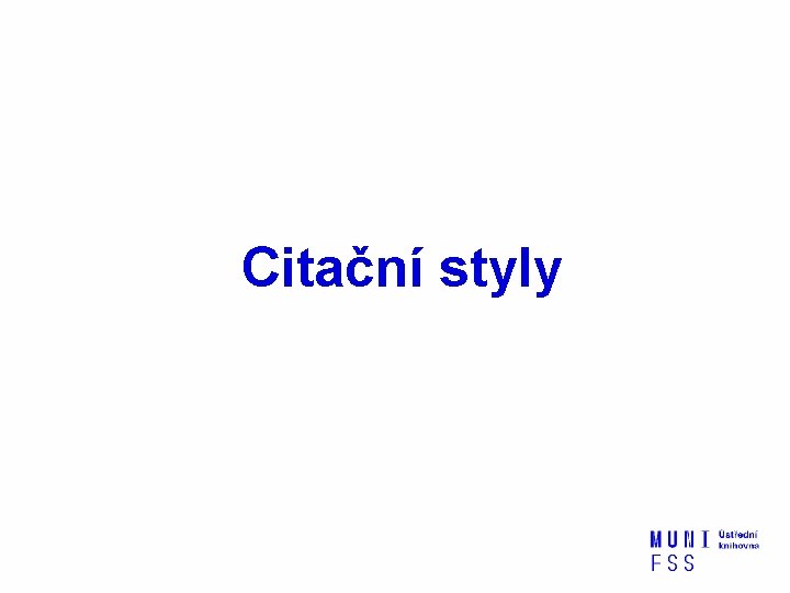 Citační styly 