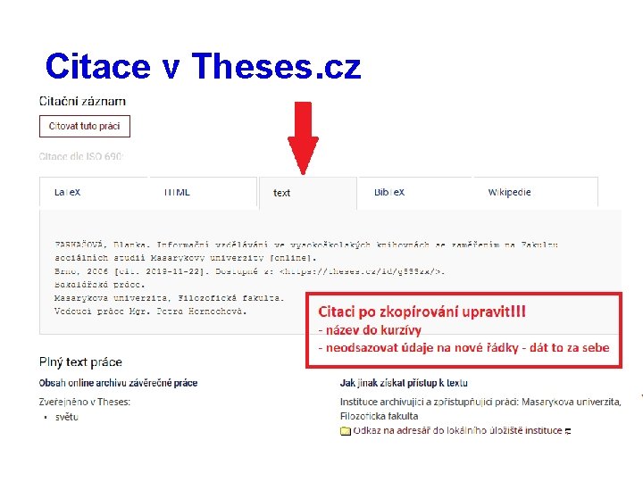 Citace v Theses. cz 