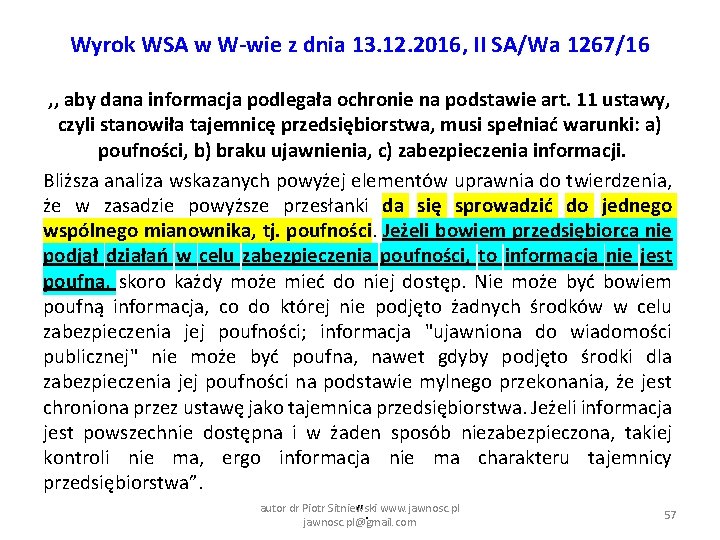 Wyrok WSA w W-wie z dnia 13. 12. 2016, II SA/Wa 1267/16 , ,