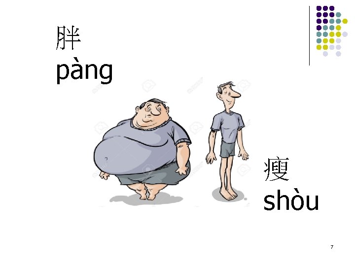 胖 pàng 瘦 shòu 7 