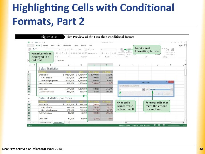 Highlighting Cells with Conditional Formats, Part 2 New Perspectives on Microsoft Excel 2013 XP Highlighting Cells with Conditional Formats, Part 2 New Perspectives on Microsoft Excel 2013 XP