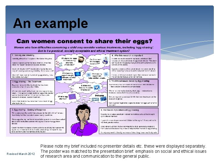 An example Revised March 2012 Please note my brief included no presenter details etc.
