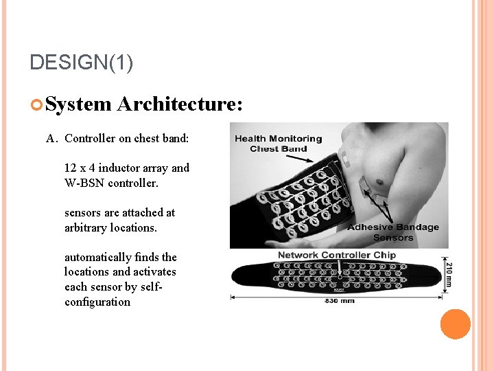 DESIGN(1) System Architecture: A. Controller on chest band: 12 x 4 inductor array and