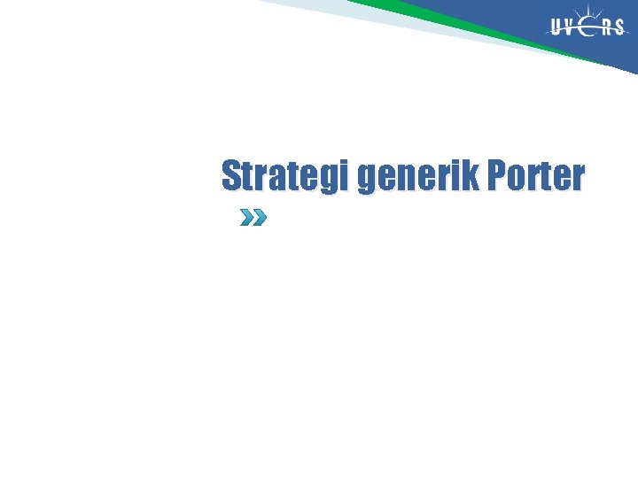 Strategi generik Porter 