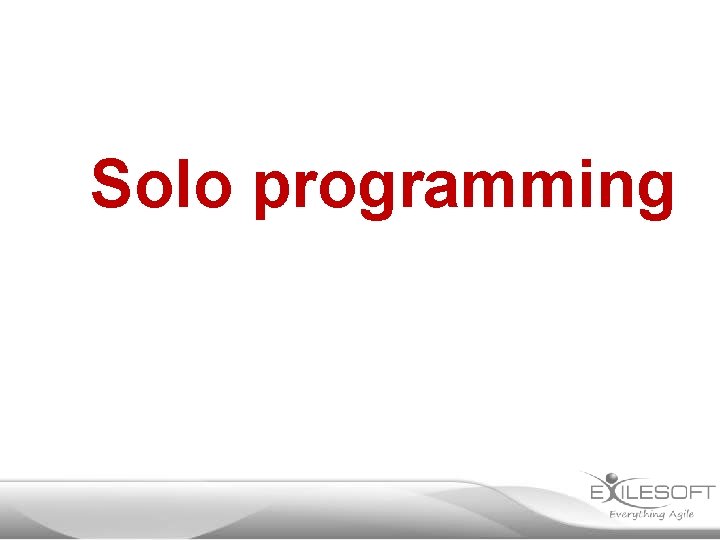 Solo programming 