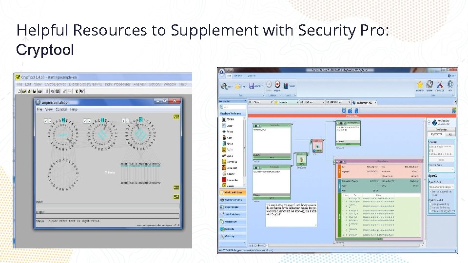 Helpful Resources to Supplement with Security Pro: Cryptool 