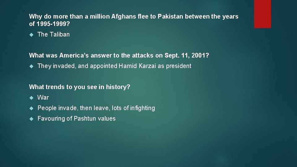 Why do more than a million Afghans flee to Pakistan between the years of