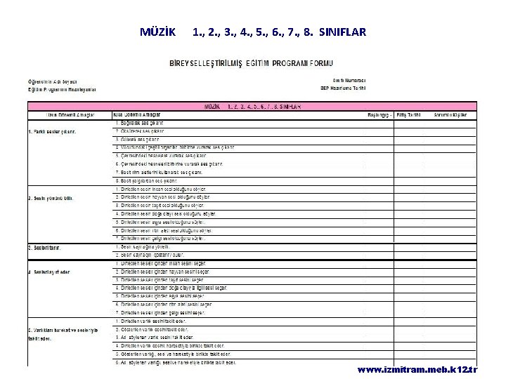 MÜZİK 1. , 2. , 3. , 4. , 5. , 6. , 7.