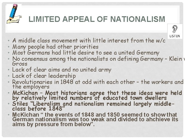 LIMITED APPEAL OF NATIONALISM • • • A middle class movement with little interest