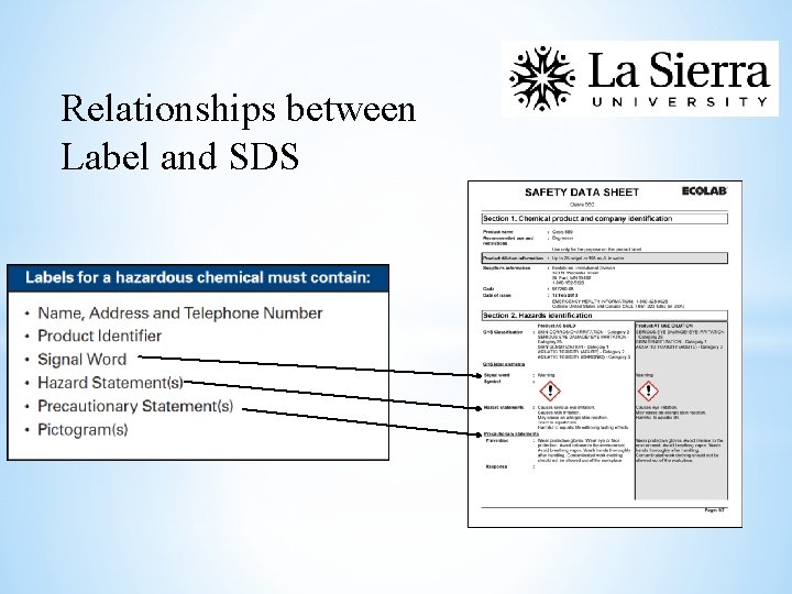 Relationships between Label and SDS 