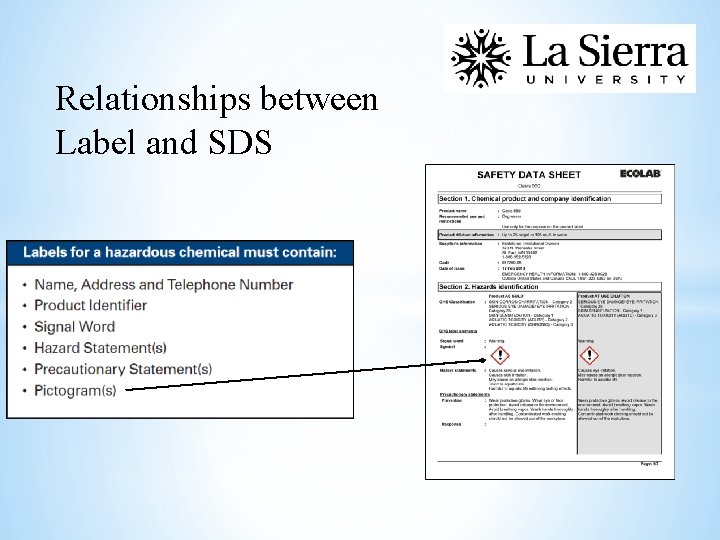 Relationships between Label and SDS 