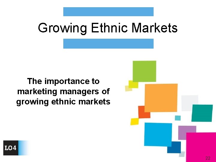 Growing Ethnic Markets The importance to marketing managers of growing ethnic markets 4 22