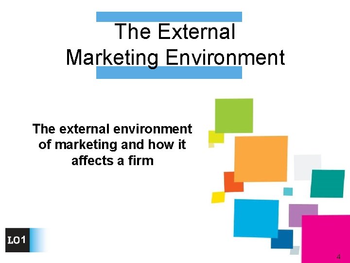 The External Marketing Environment The external environment of marketing and how it affects a