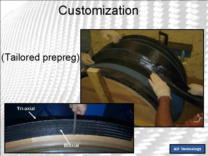 Customization (Tailored prepreg) 