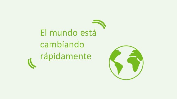 El mundo está cambiando rápidamente 