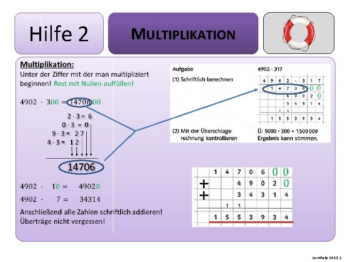 Hilfe 2 MULTIPLIKATION Lerntheke OER 5. 2 