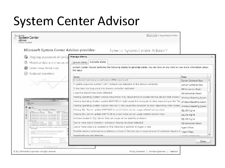 System Center Advisor System Center Advisor